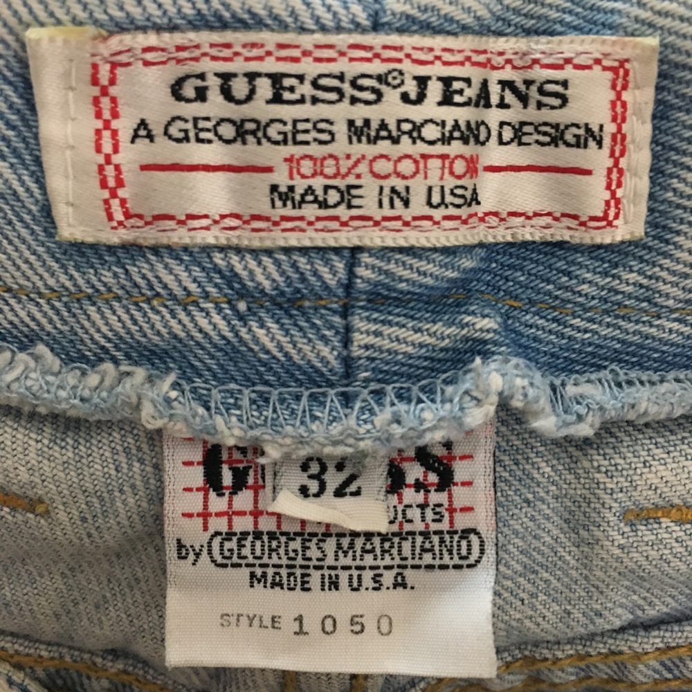 Guess By Georges Marciano High Rise Jeans Sz 32 Straight Leg 100% Cotton Vintage - Picture 9 of 12